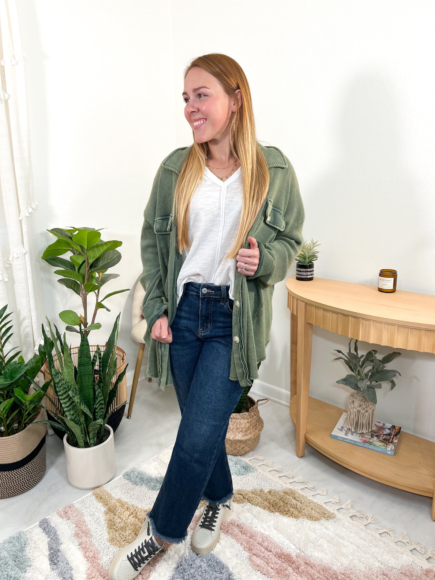 CURVY/REG Ruby Shacket || Choose Color