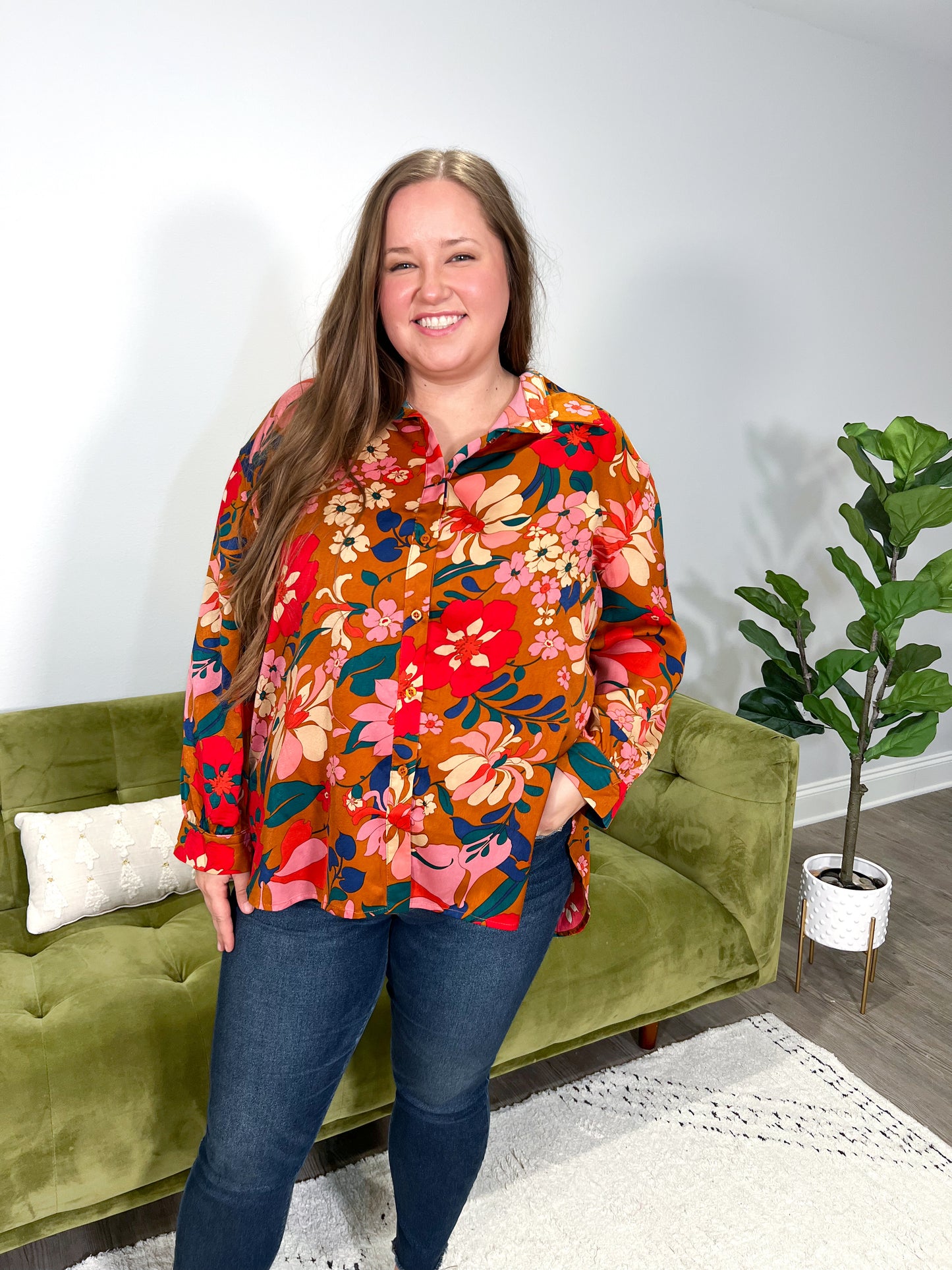 CURVY/REG Roonie Floral Blouse || Choose Color