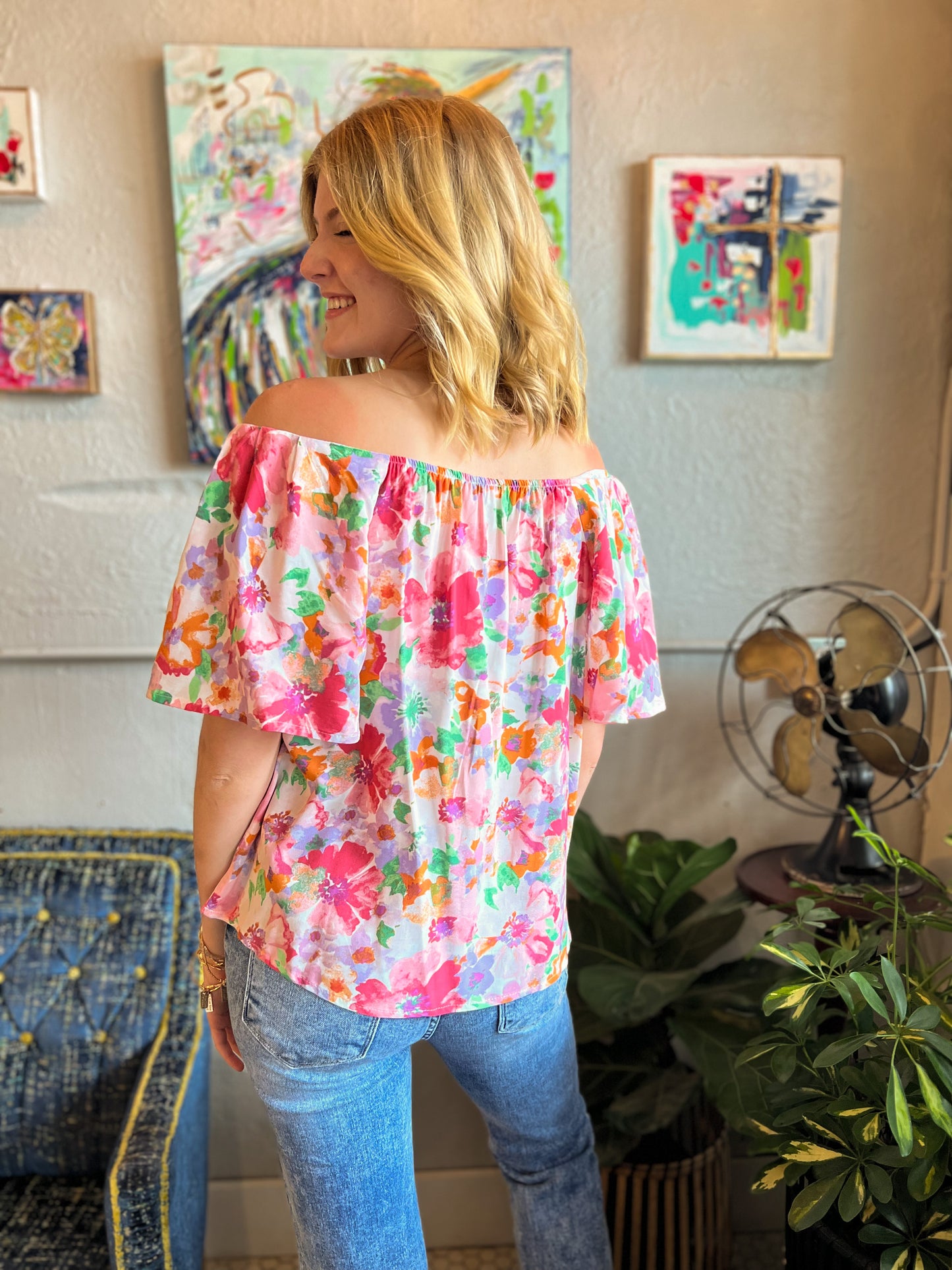 CURVY/REG Island Blooms Top