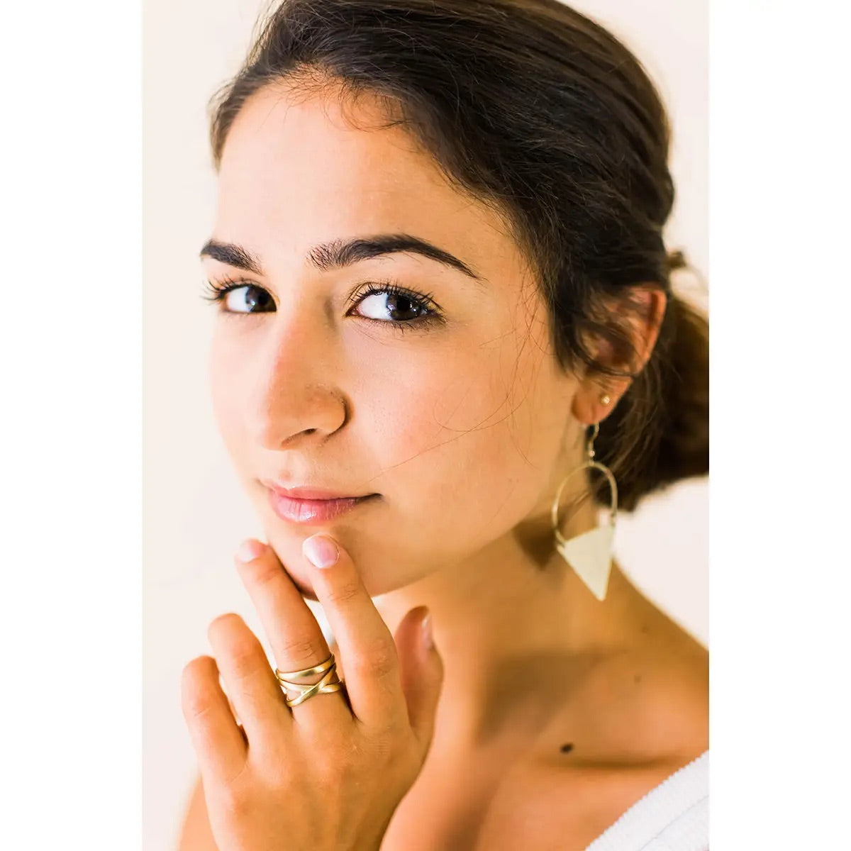 Linear X Ring - gold