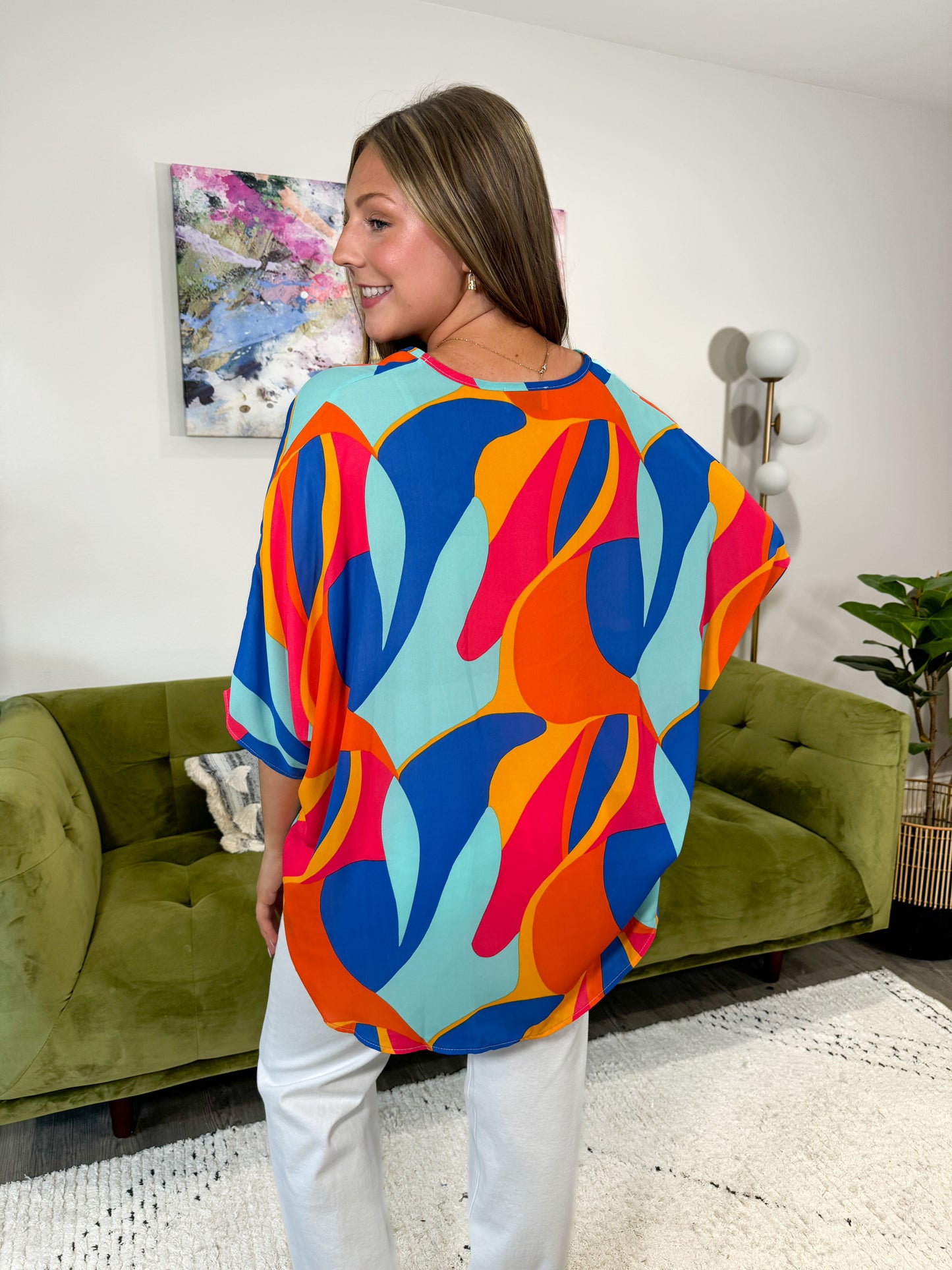 Sweet Caroline Abstract Blouse