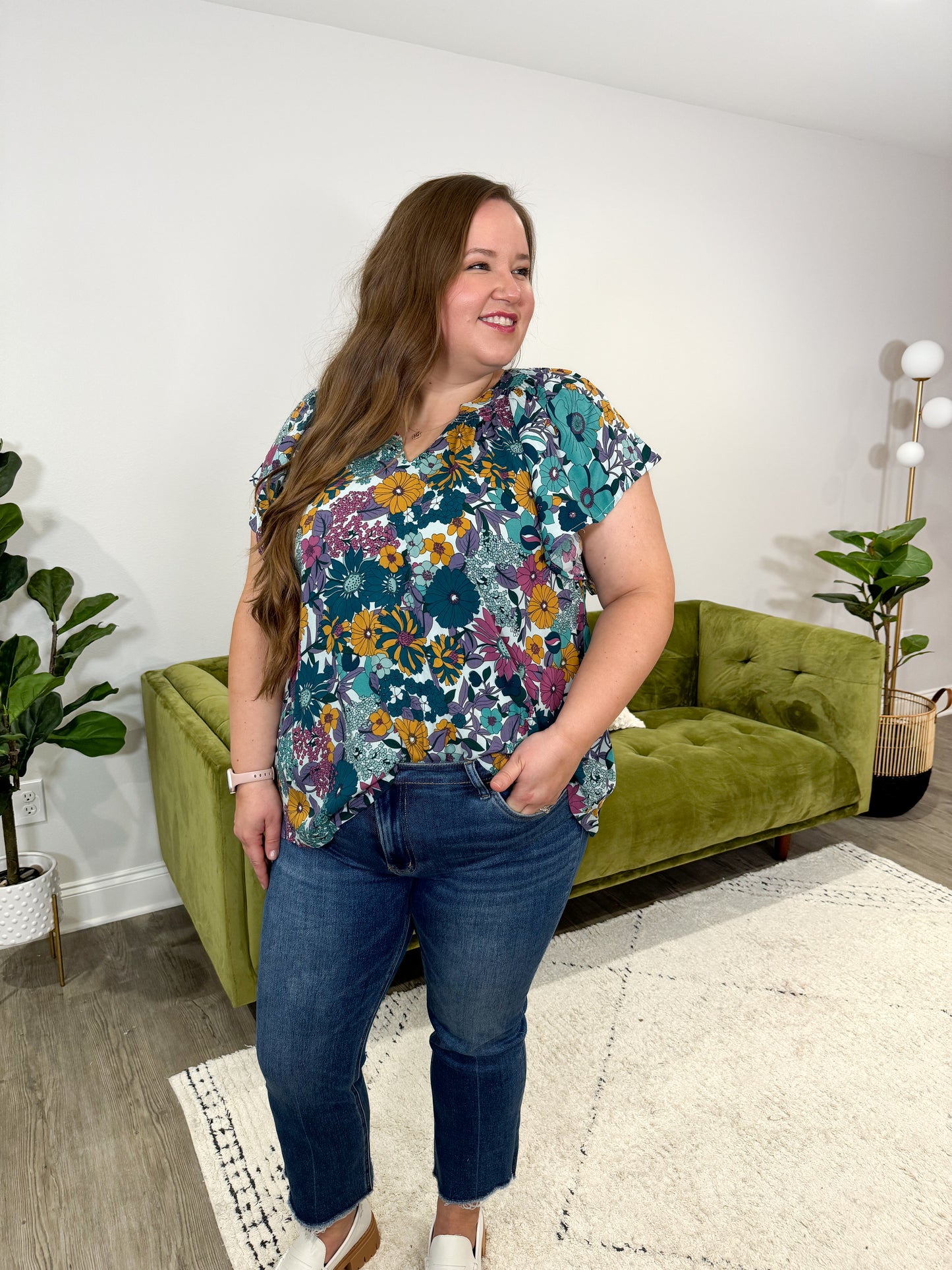 CURVY/REG Serenity Floral Blouse