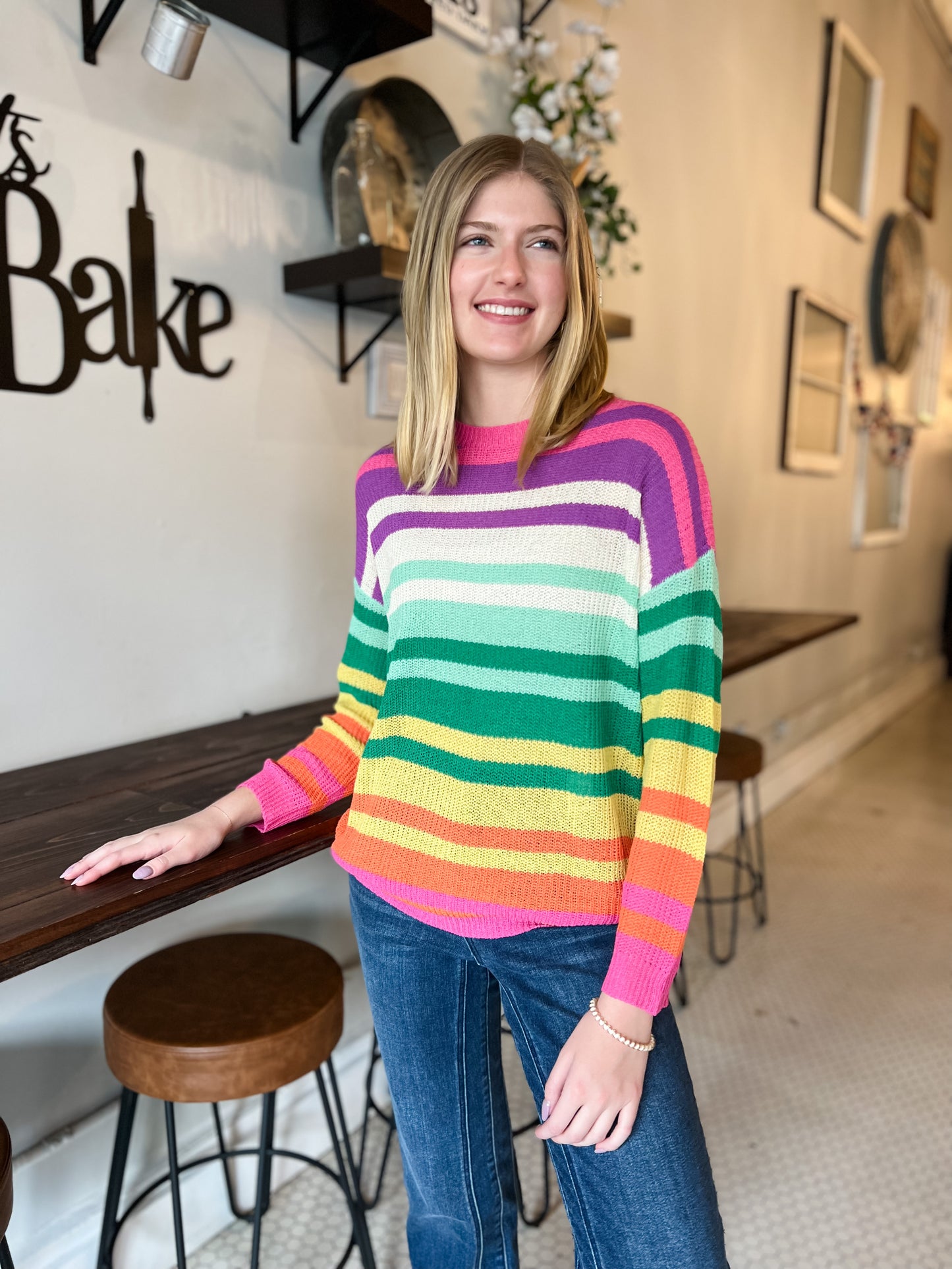 Color Me Happy Stripe Sweater