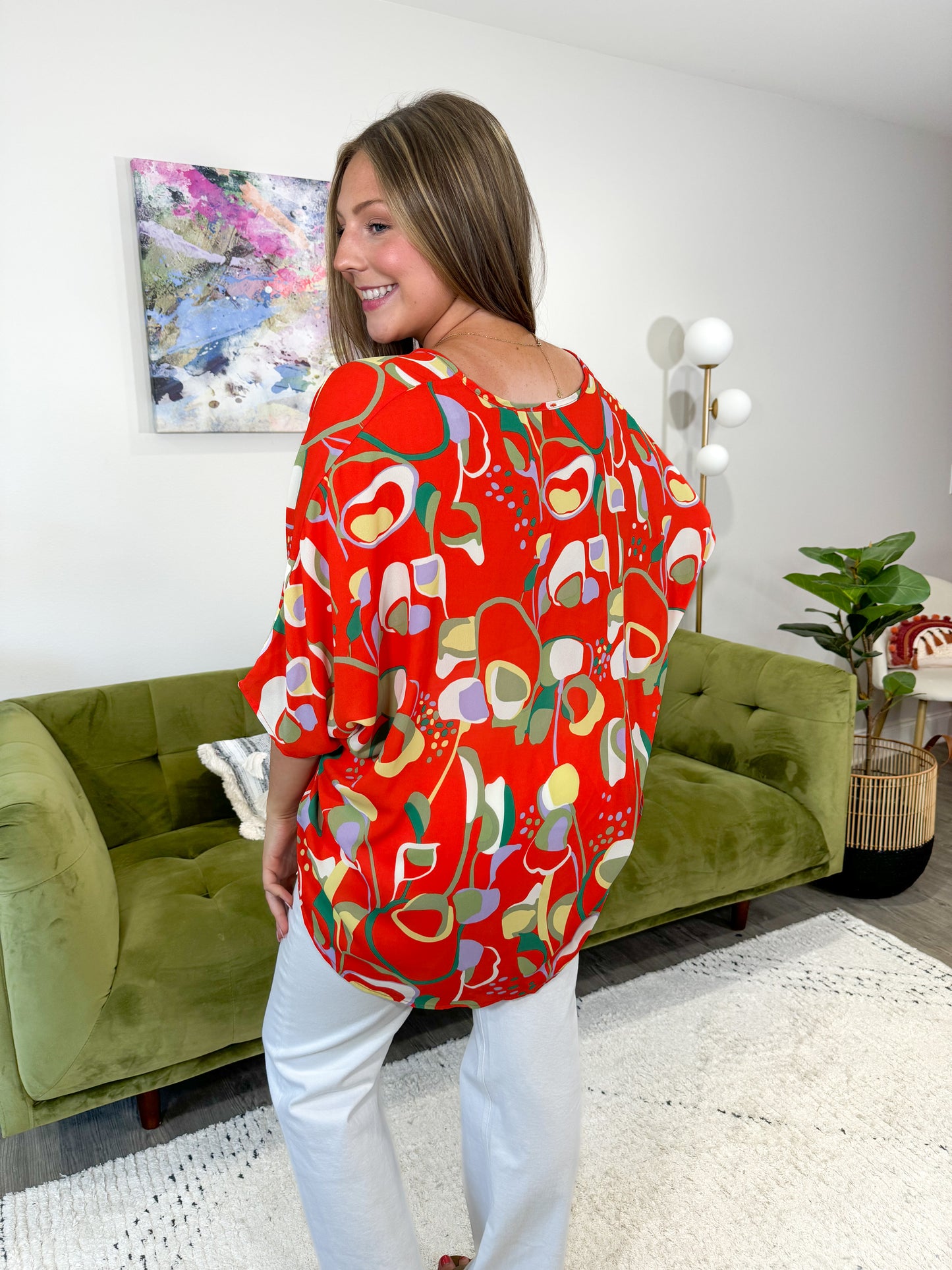 Make It Sweet Abstract Blouse