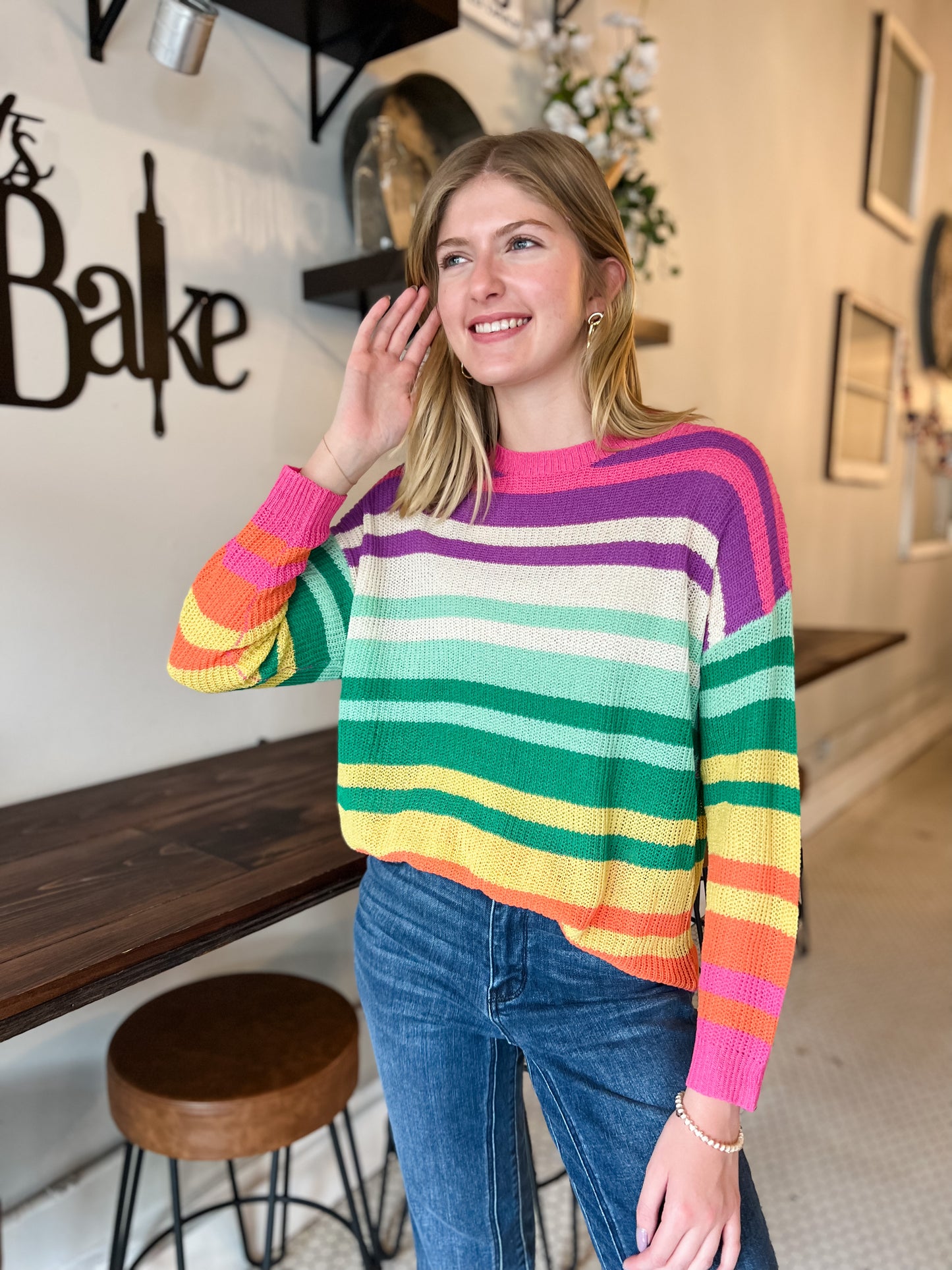 Color Me Happy Stripe Sweater