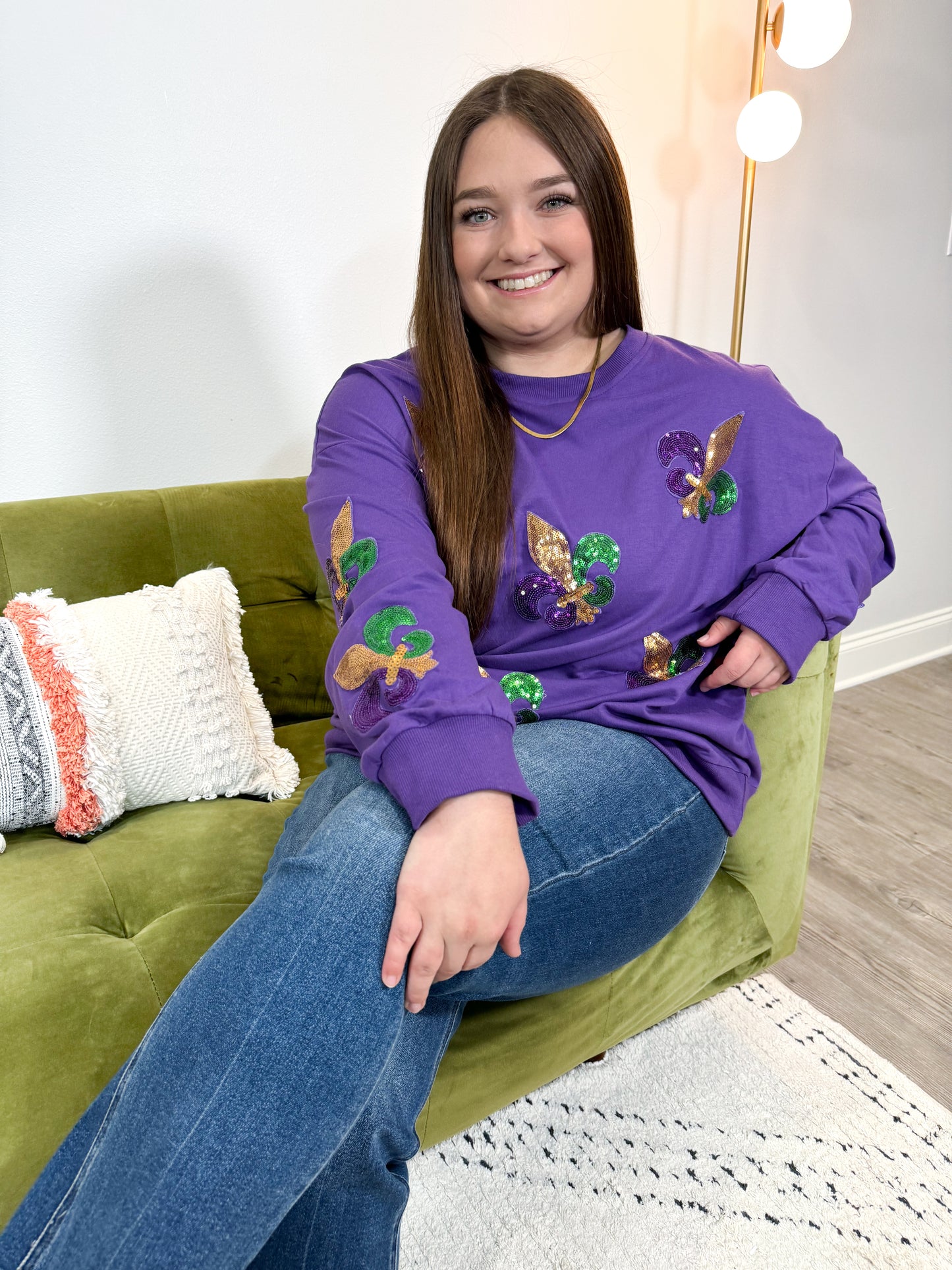 Mardi Gras Sequin Pullover