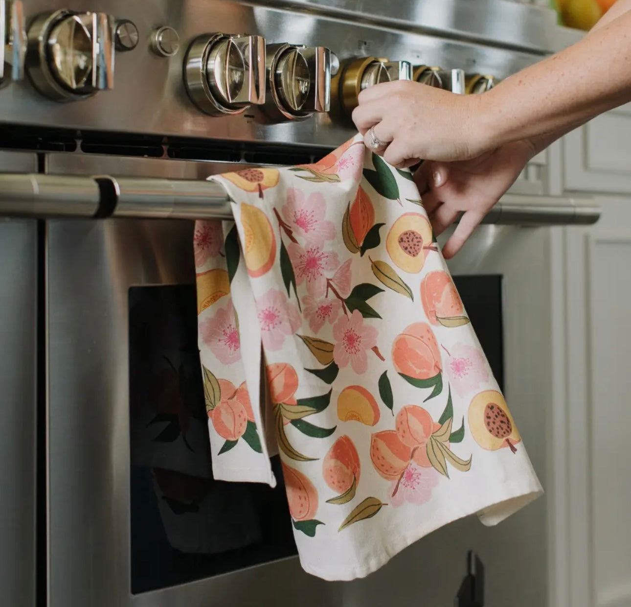 Peach Blossom Tea Towel