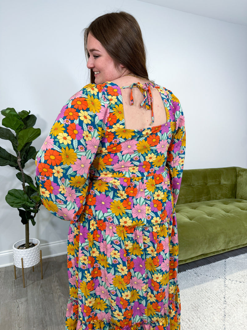 CURVY/REG James Floral Smocked Dress