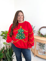 Sequin Christmas Tree Pullover