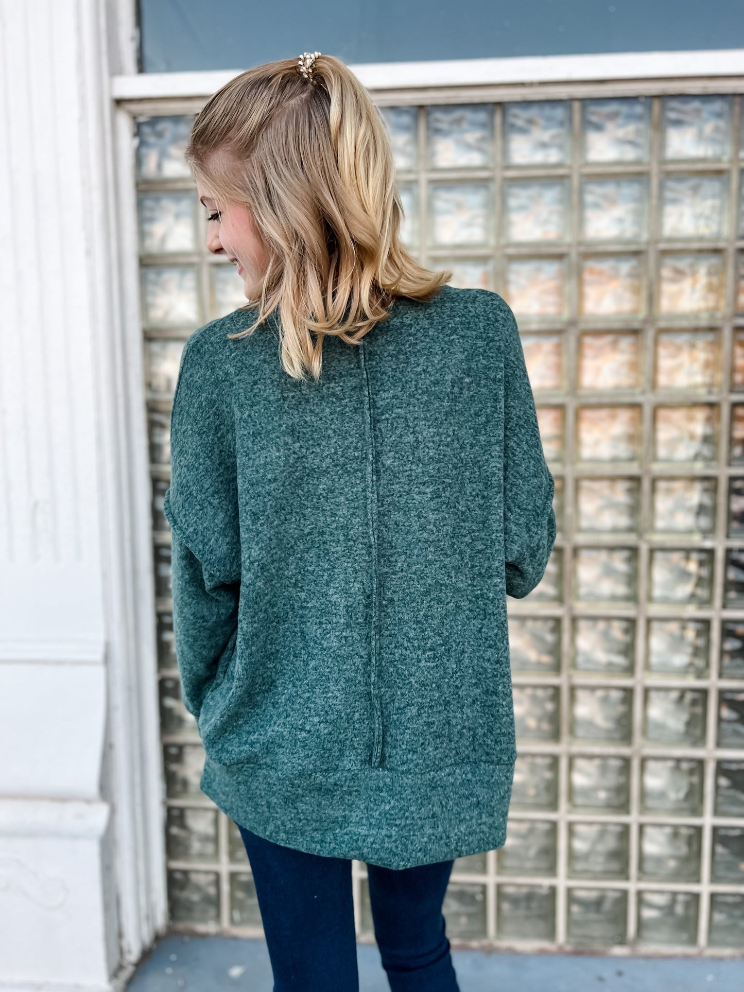 CURVY/REG DOORBUSTER Cozy Melange Pullover || Choose Color