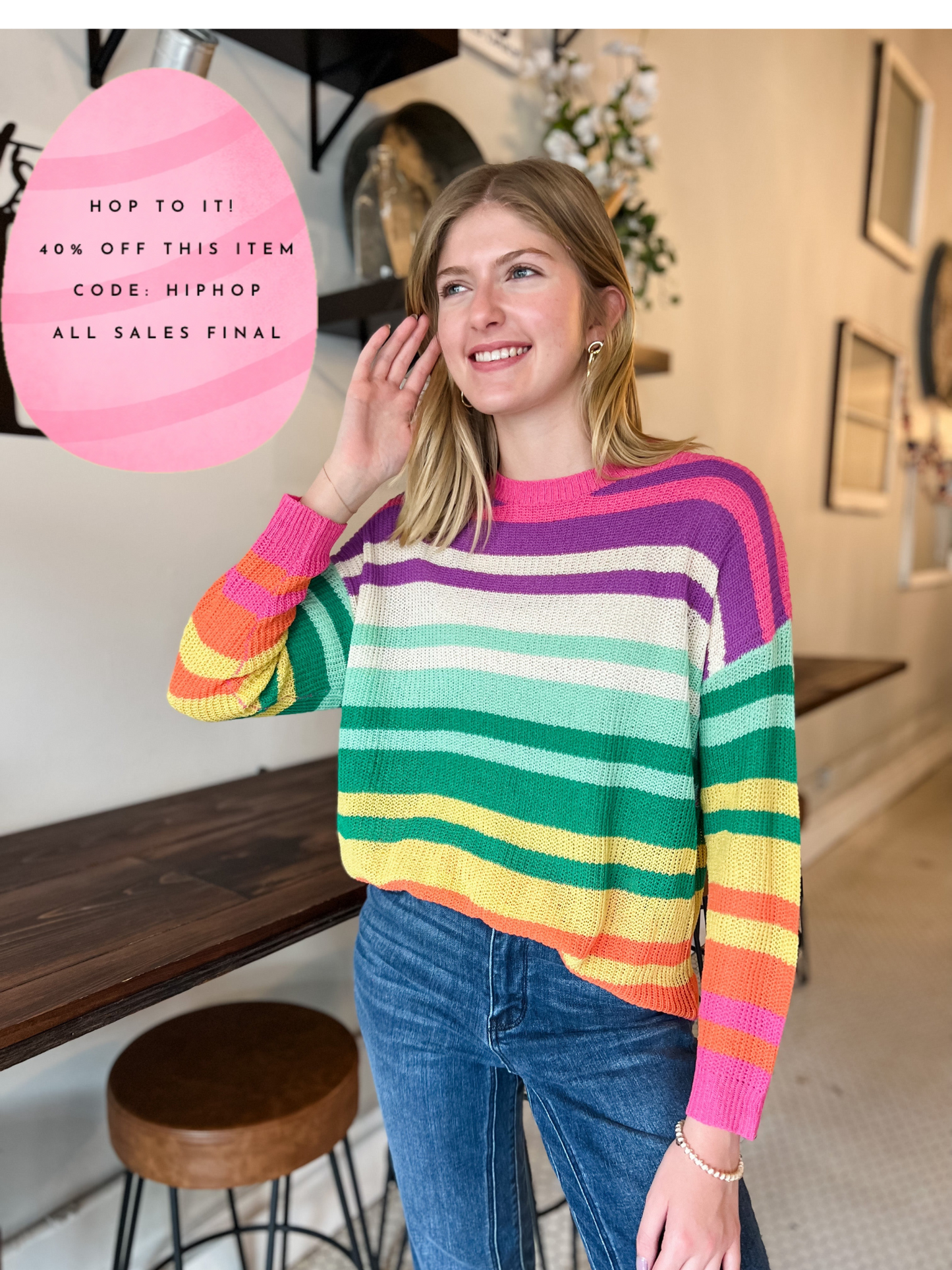 Color Me Happy Stripe Sweater