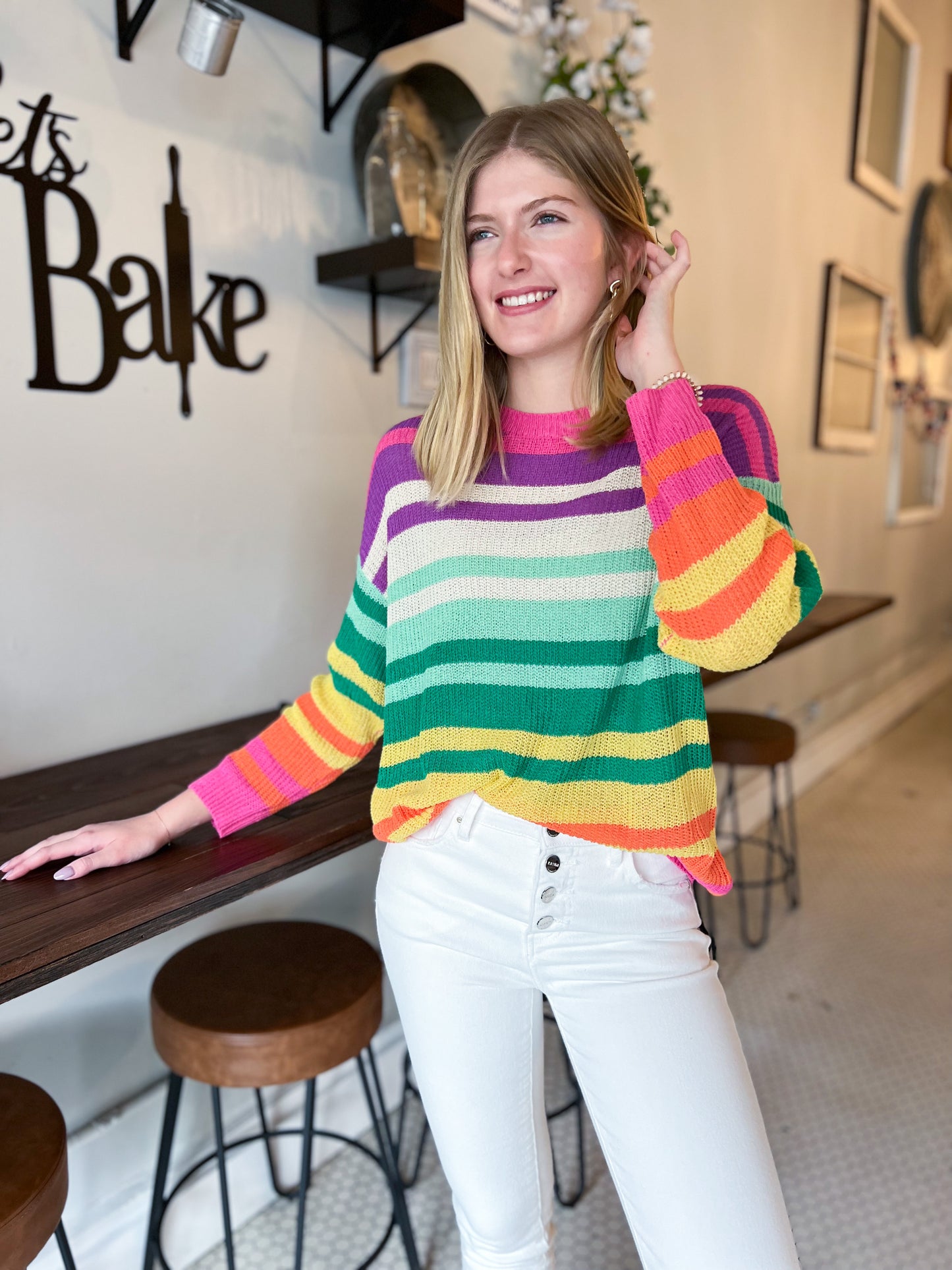 Color Me Happy Stripe Sweater