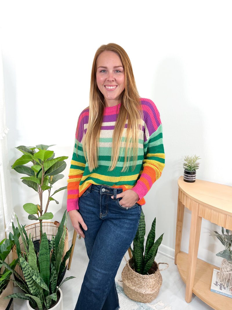 Color Me Happy Stripe Sweater