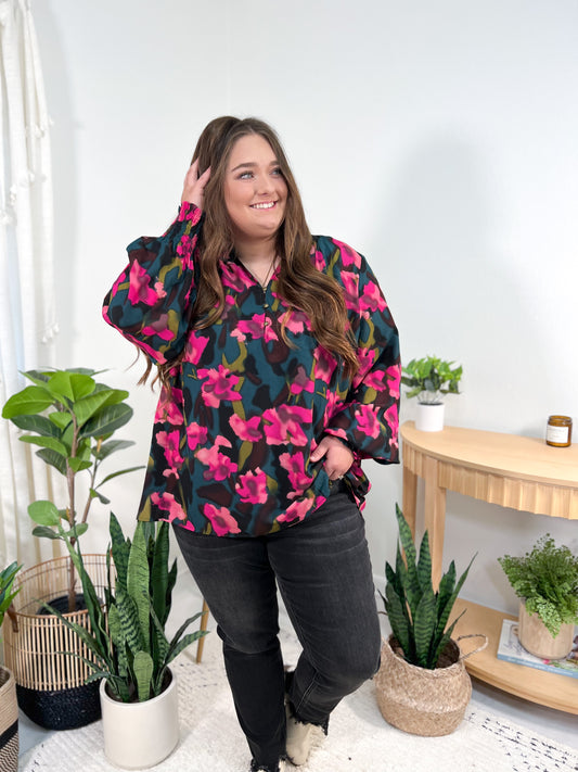 CURVY/REG Vivienne Floral Blouse