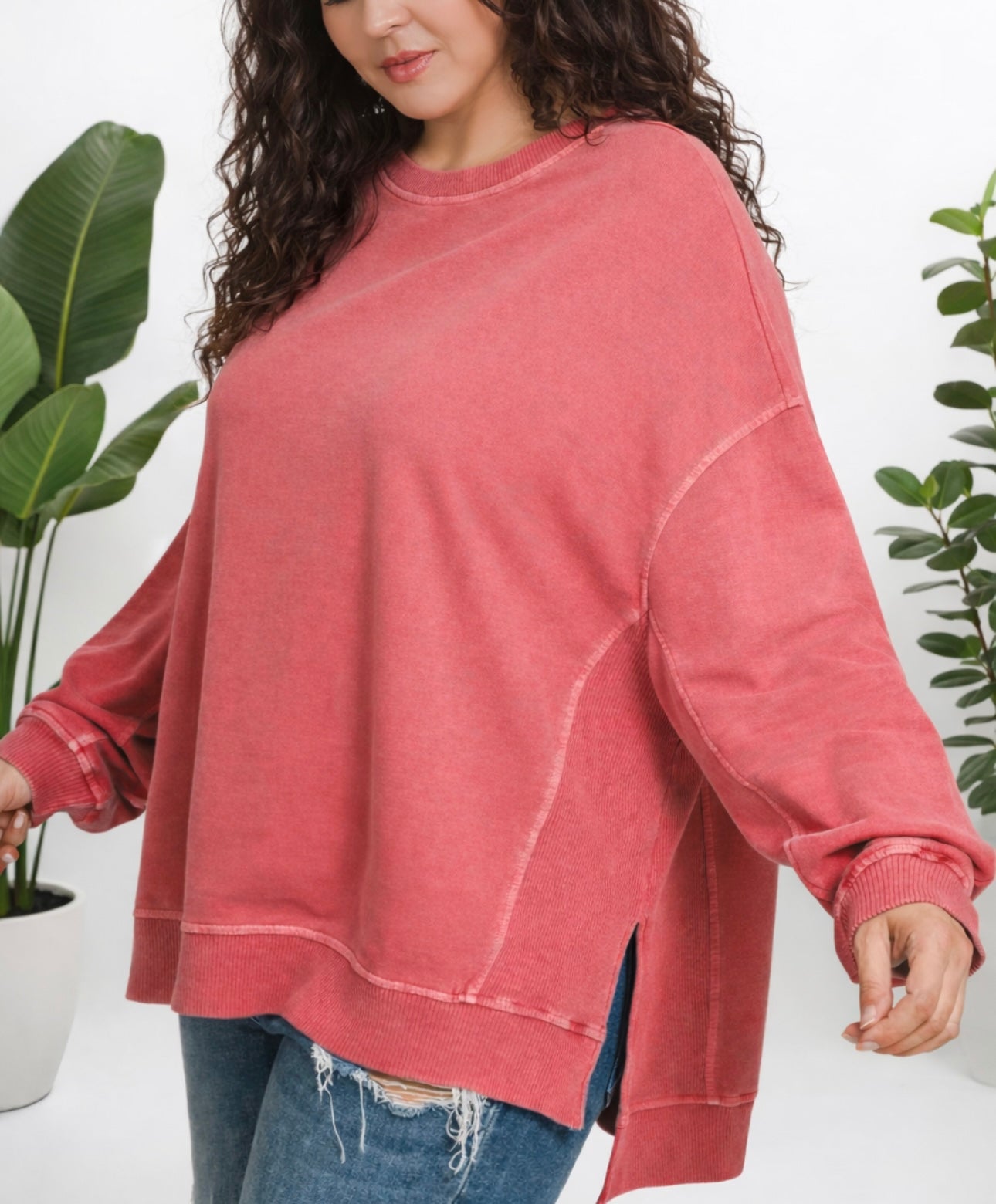 CURVY/REG DOORBUSTER French Terry Pullover