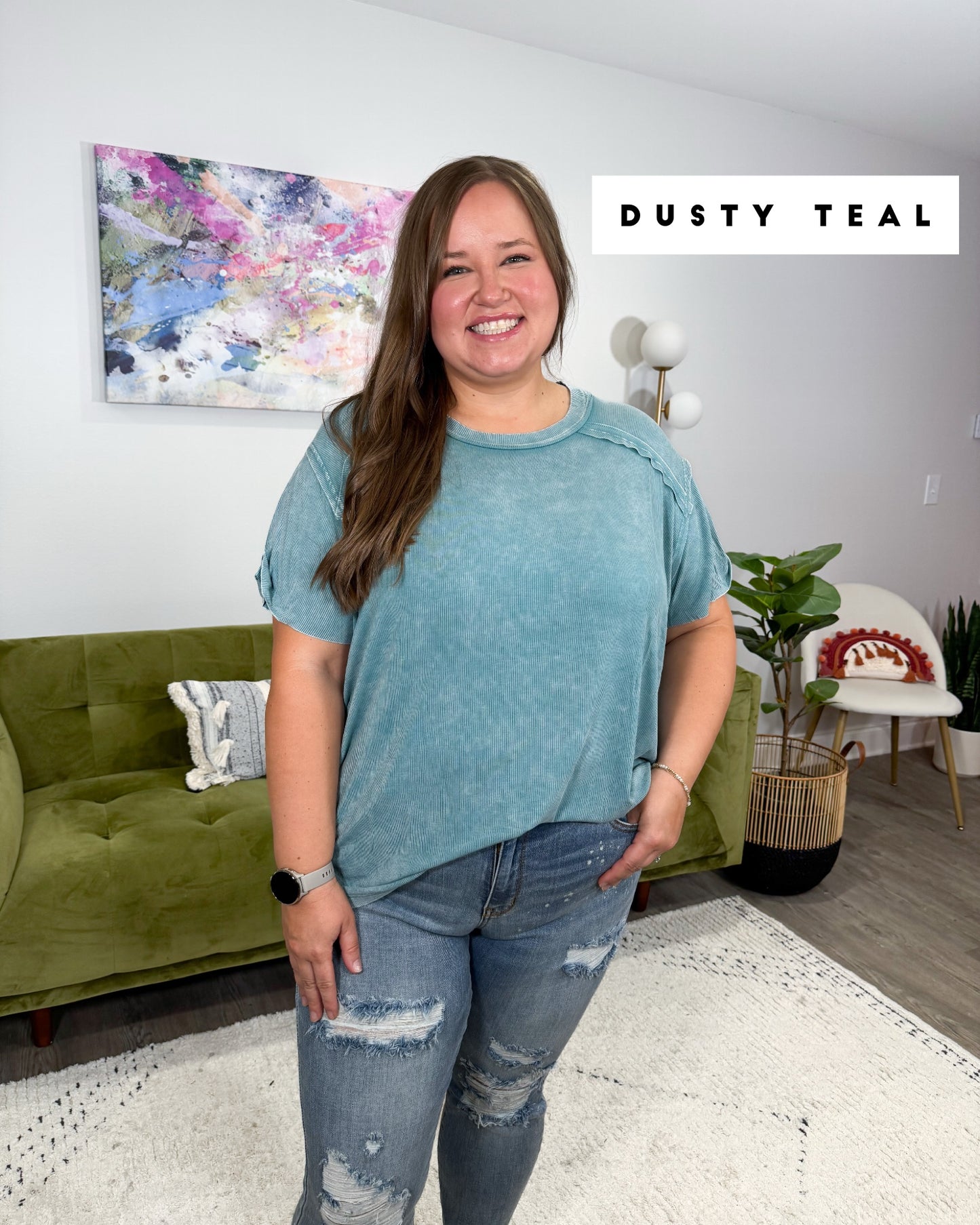 DOORBUSTER Washed Ribbed Tee || Choose Color