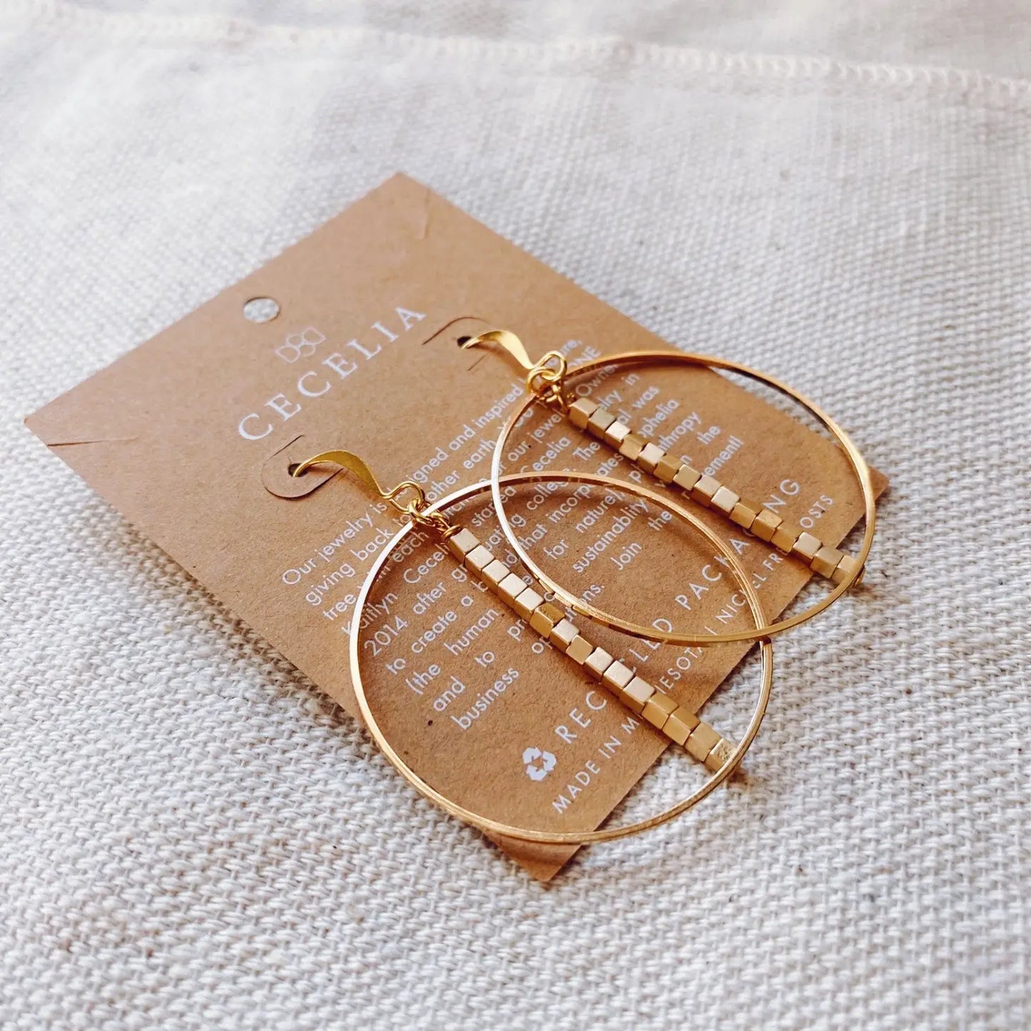 Hepburn Matte Square Hoops