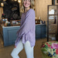 POL Lavender Balloon Sleeve Sweater