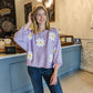 Lavender Retro Daisy Sweater