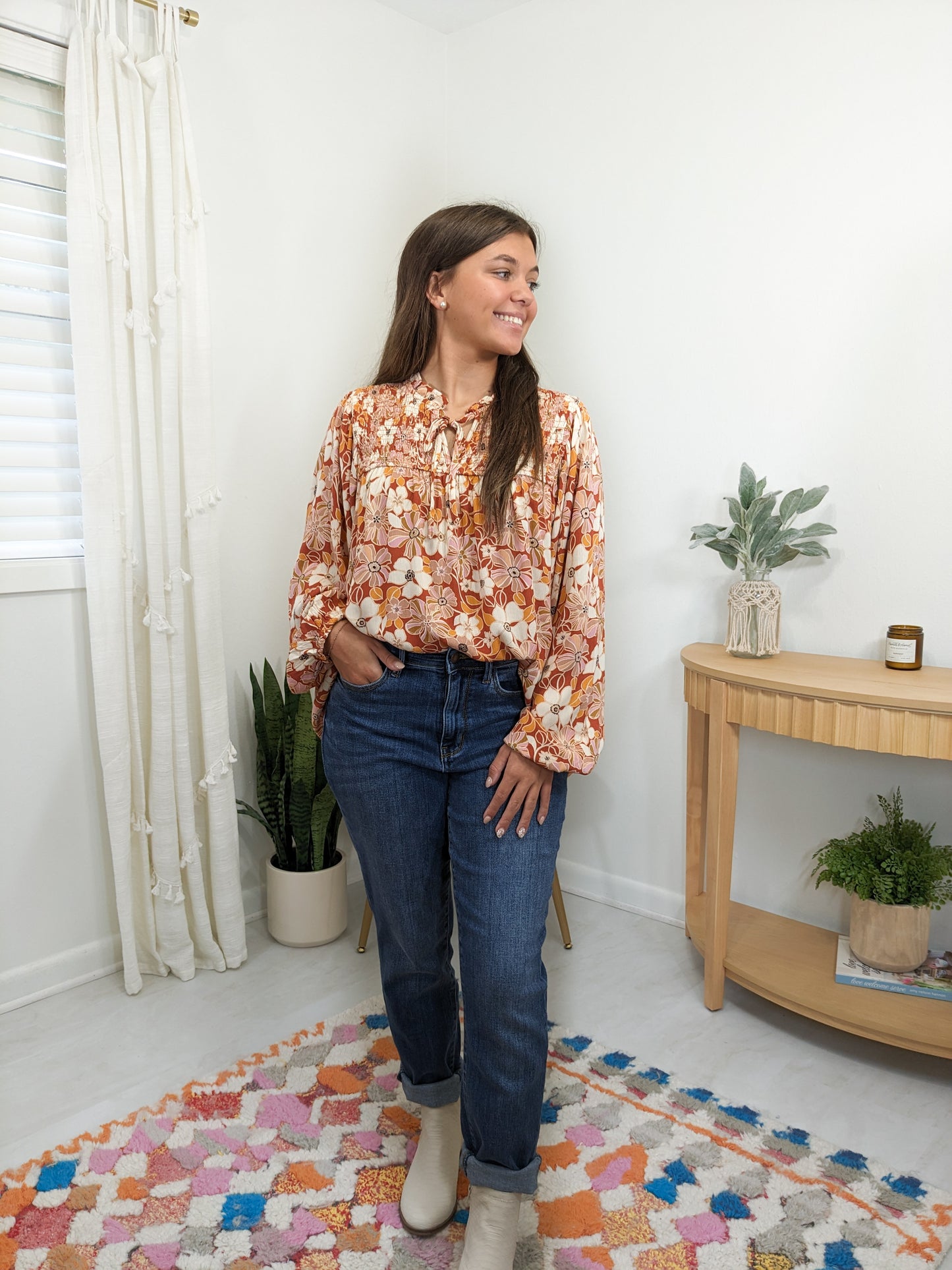 CURVY/REG Sweet Caroline Floral Top