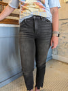 CURVY/REG New Horizons Slim Straight Black Denim by Vervet