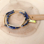 Gemstone Triple Wrap Bracelet || Choose Style