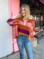 Callan Multi Stripe Sweater Top