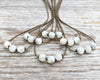 Mother Of Pearl Triple Knotted Necklace