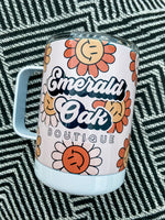Retro Emerald Oak Travel Mug