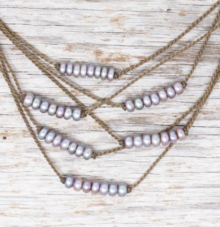 Bohemian Silver Lavender Necklace