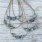 Labradorite Starcut Triple Knotted Necklace