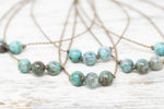 Chrysocolla Triple Knotted Necklace