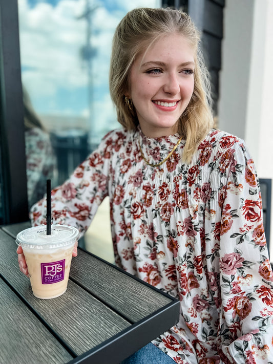 Caroline Smocked Floral Top