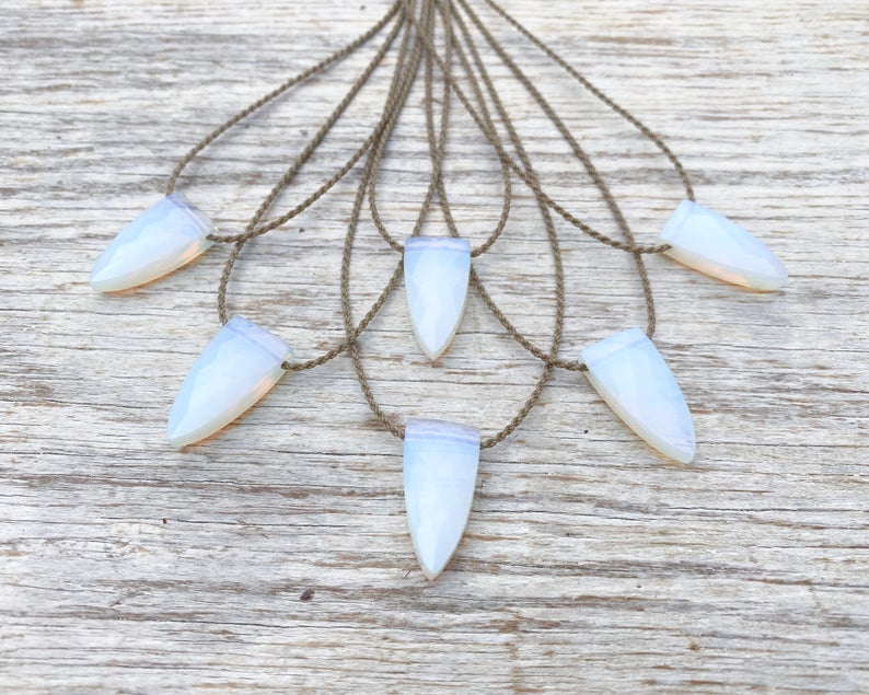 Pyramid Necklace - Opalite