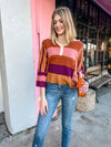Callan Multi Stripe Sweater Top