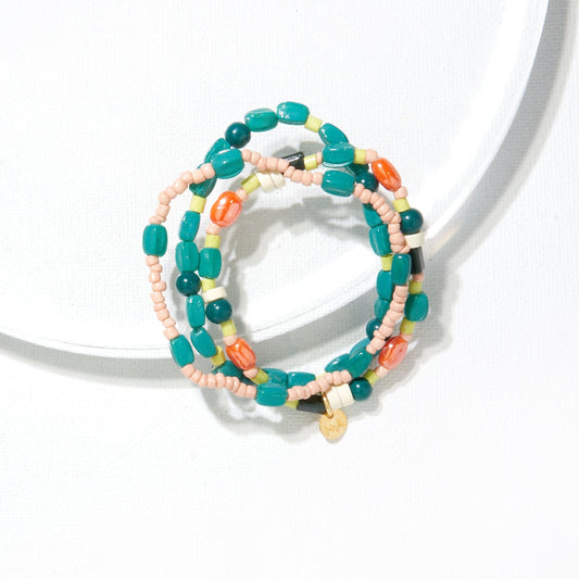 Peacock Mix Trio Bracelet